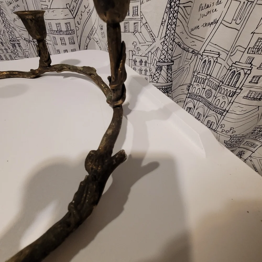 Vintage Brass Ring 5 Candle Candle Holder EUC - Picture 3 of 7